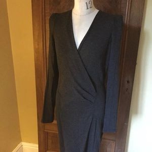 French Connection Grey Bodycon Wrap Dress